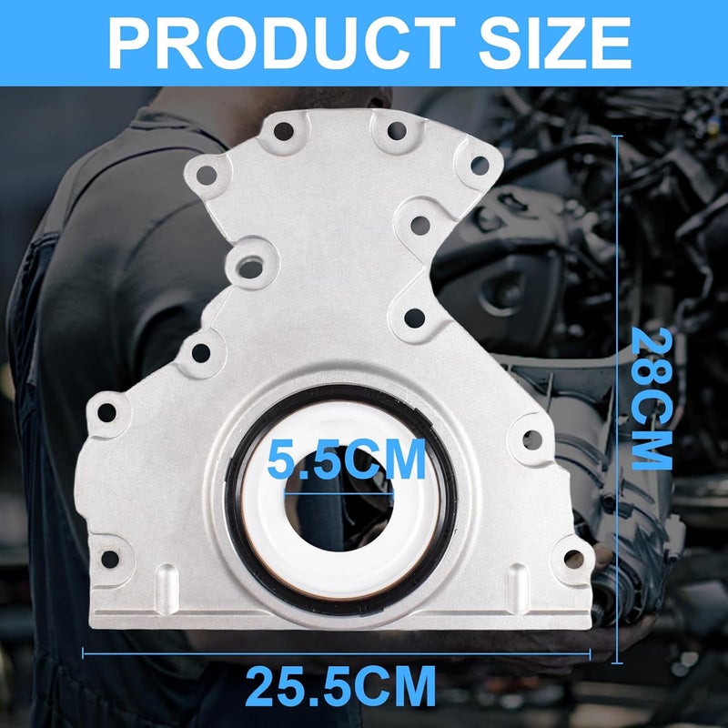 SUSUCAR Engine Rear Main Seal Cover Kit w/Gasket Bolts for Chevy Silverado Suburban Express, for GMC Sierra Yukon, for Cadillac Escalade 4.8 5.3 6.0 6.2L - Image 4